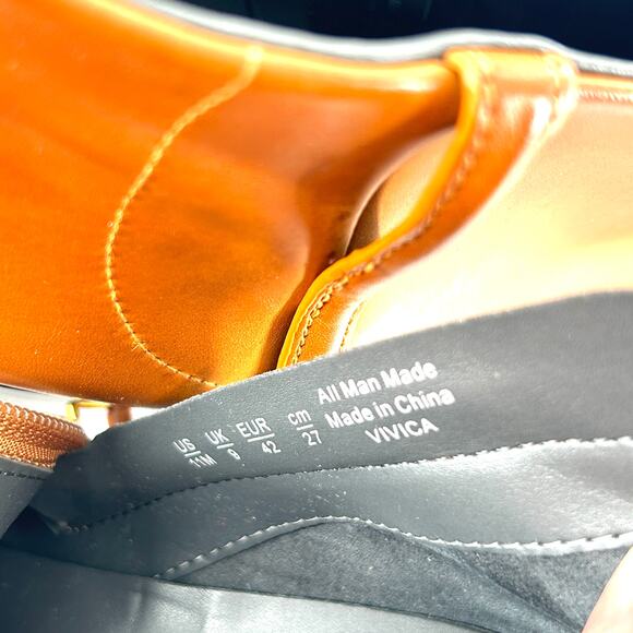 Franco Sarto Vivica Ankle Booties 11 NWOT Tan Square Toe Block Heel Western - Picture 9 of 10